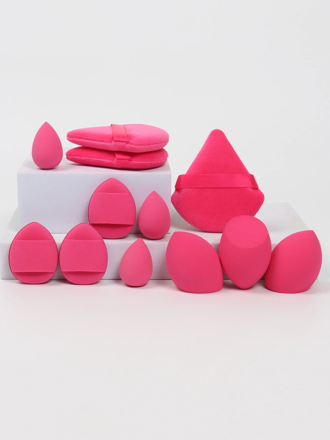 12-Piece All-Purpose Makeup Sponge Set – Beauty Sponges, Loose Powder & Mini Air Cushion Puffs