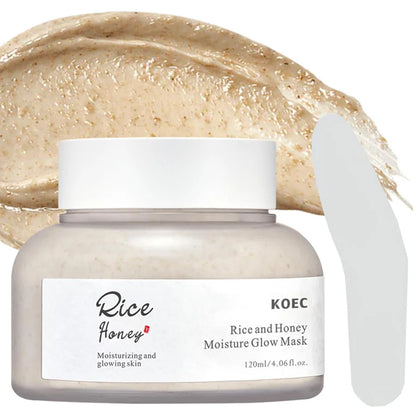 Rice & Honey Face Mask Moisturizing Fade Dark Spot Hydrating Repair Brightening Shrink Pore Hydrating Mask Glowing Skin Care