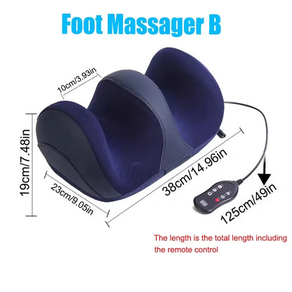 Electric Foot Massager With Heat Shiatsu Calf Leg Massage Machine Deep Tissue Kneading Therapy Feet Plantar Fasciitis Relaxation