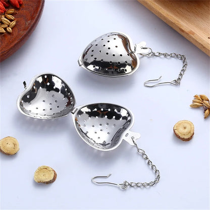 Heart Shaped Tea Strainer Fine Mesh Filter Stainless Steel Tea Infusers Strainer Tea Maker Kitchen Accessories Teteras Infusoras