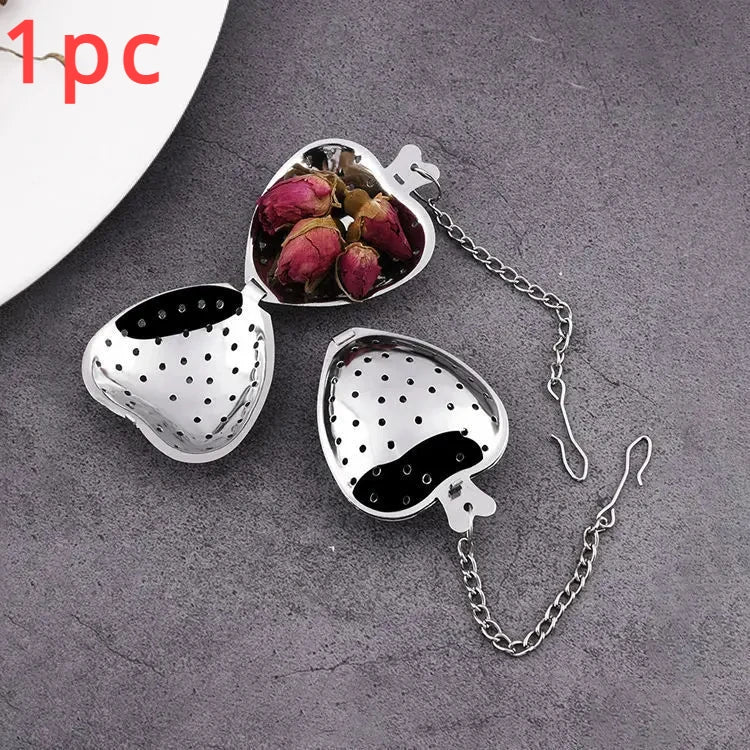 Heart Shaped Tea Strainer Fine Mesh Filter Stainless Steel Tea Infusers Strainer Tea Maker Kitchen Accessories Teteras Infusoras