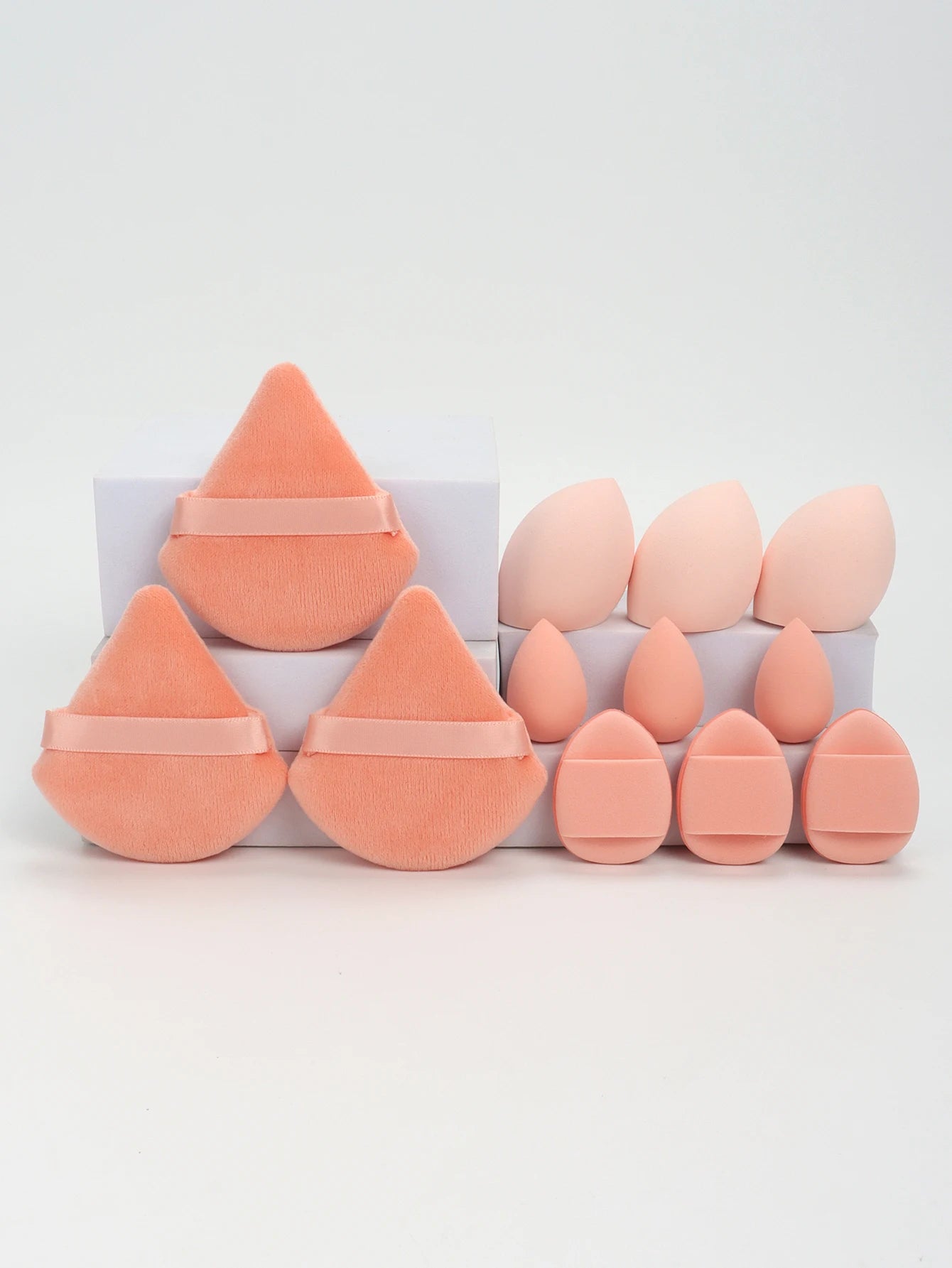 12-Piece All-Purpose Makeup Sponge Set – Beauty Sponges, Loose Powder & Mini Air Cushion Puffs