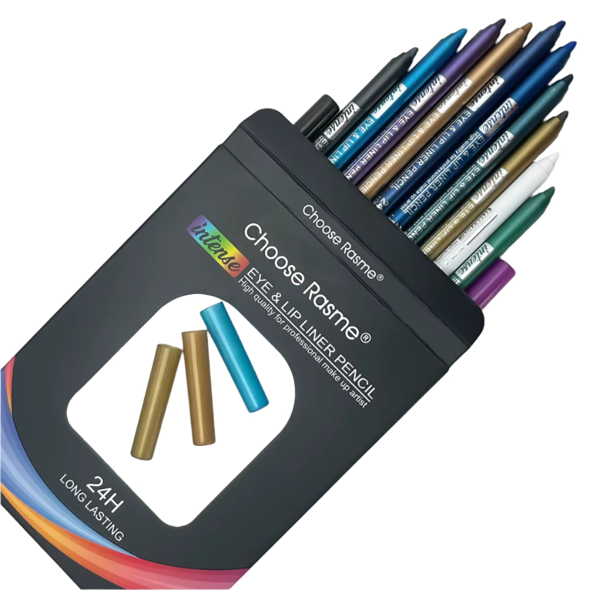 12-Color Glitter & Shimmer Eyeshadow & Eyeliner Stick Set