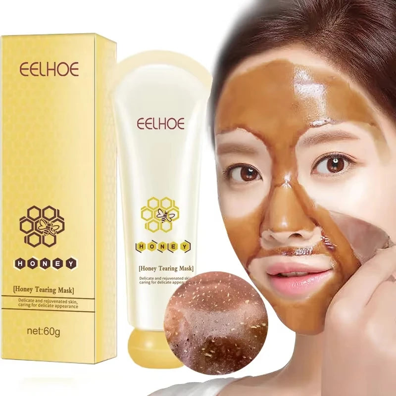 Honey Peel Off Mask Shrinks Pores Deep Clean Remove Dead Skin Blackhead Smooth Face Purifying Mask Oil Control Skin Care
