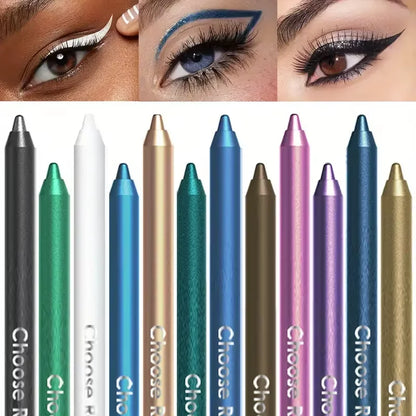 12-Color Glitter & Shimmer Eyeshadow & Eyeliner Stick Set
