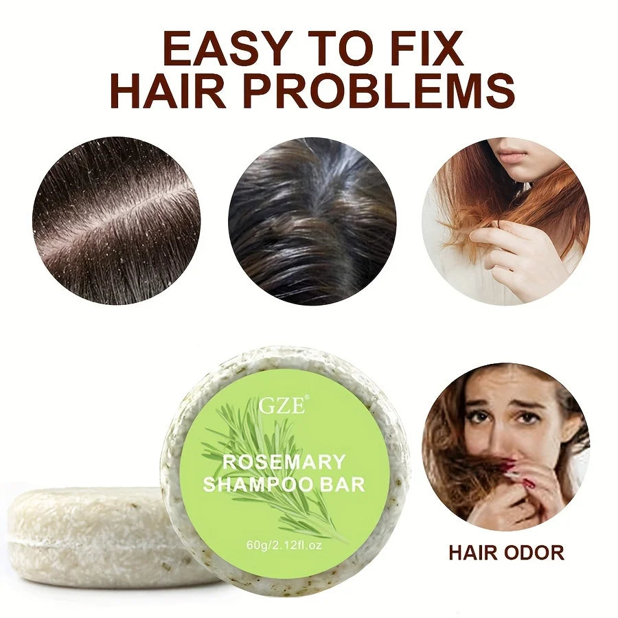 GZE Rosemary Shampoo Bar – Deep Cleansing & Nourishing Hair Care (60g)
