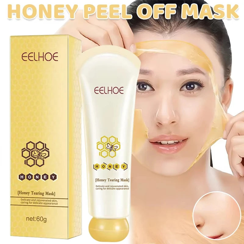 Honey Peel Off Mask Shrinks Pores Deep Clean Remove Dead Skin Blackhead Smooth Face Purifying Mask Oil Control Skin Care
