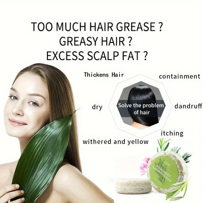 GZE Rosemary Shampoo Bar – Deep Cleansing & Nourishing Hair Care (60g)