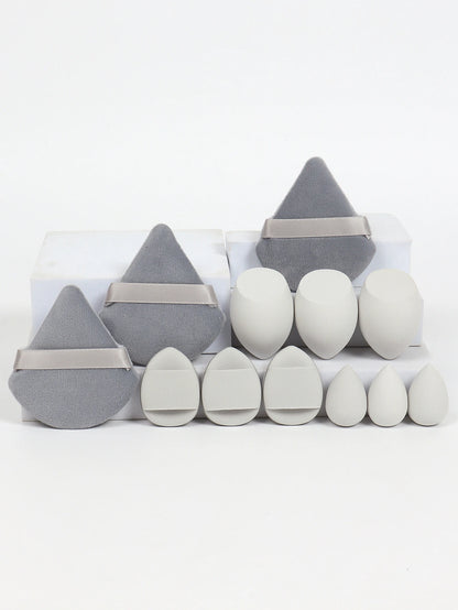 12-Piece All-Purpose Makeup Sponge Set – Beauty Sponges, Loose Powder & Mini Air Cushion Puffs