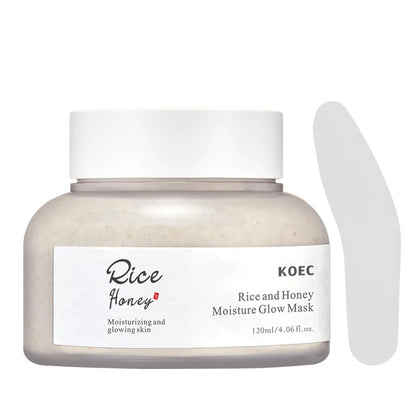 Rice & Honey Face Mask Moisturizing Fade Dark Spot Hydrating Repair Brightening Shrink Pore Hydrating Mask Glowing Skin Care