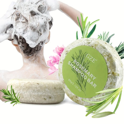 GZE Rosemary Shampoo Bar – Deep Cleansing & Nourishing Hair Care (60g)