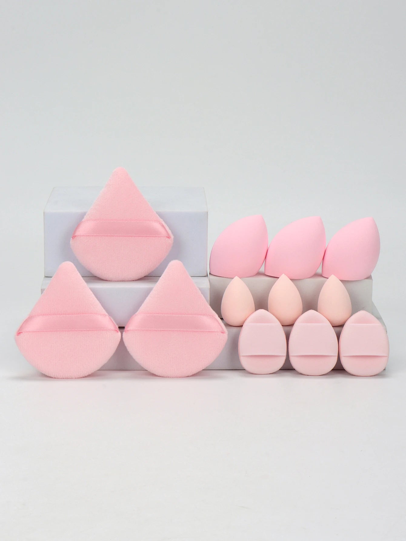 12-Piece All-Purpose Makeup Sponge Set – Beauty Sponges, Loose Powder & Mini Air Cushion Puffs