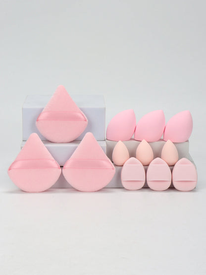 12-Piece All-Purpose Makeup Sponge Set – Beauty Sponges, Loose Powder & Mini Air Cushion Puffs