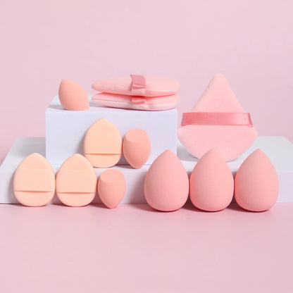 12-Piece All-Purpose Makeup Sponge Set – Beauty Sponges, Loose Powder & Mini Air Cushion Puffs