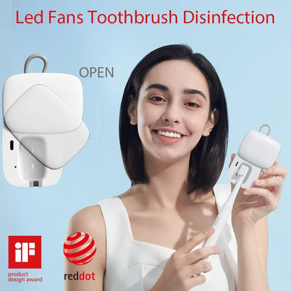 MINI UV Light Toothbrush Sterilizer Quick Fans Dry Holder Bathroom Equipment Charging Antibacteria Ultraviolet Tooth brush Box