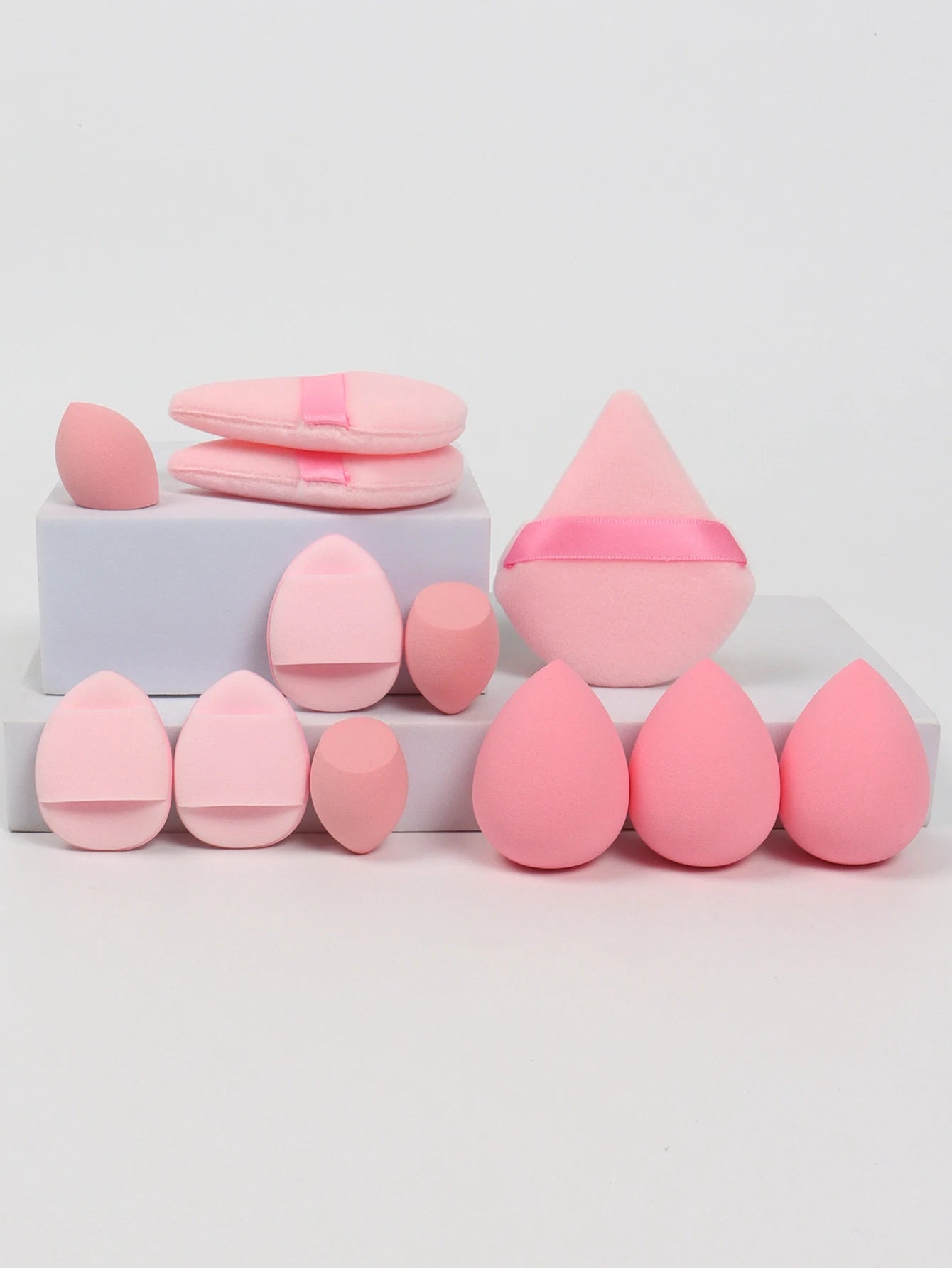 12-Piece All-Purpose Makeup Sponge Set – Beauty Sponges, Loose Powder & Mini Air Cushion Puffs