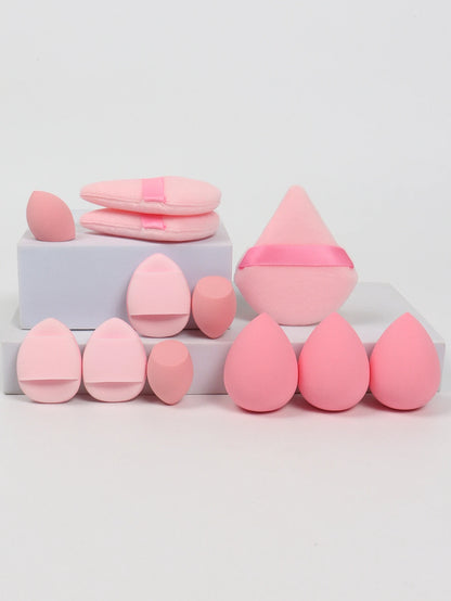 12-Piece All-Purpose Makeup Sponge Set – Beauty Sponges, Loose Powder & Mini Air Cushion Puffs